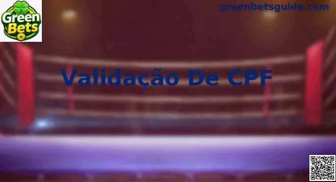 Interface de Validação De CPF Green Bets com segurança digital