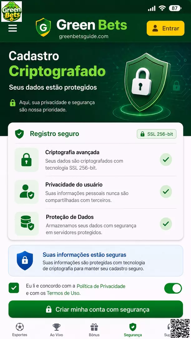 Mapa visual do fluxo de registro seguro